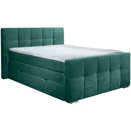 PLACES OF STYLE Boxspringbett PLACES OF STYLE "Rosà", grün, B:184cm L:224cm, Komplettbetten, Boxspringbett, H3/H3, H3/H4, H4/H4 möglich