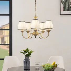 LINDBY Kronleuchter Lumiel aus Textil für Wohnzimmer, / Esszimmer, Von Lindby