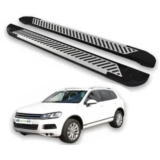 HALOD 2-teiliger Satz Auto-Seitenschweller für VW Touareg 2010-2018,Autopedale, Seitenschweller und Seitenleisten, kompatibel mit externem Zubehör