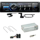 JVC KD-X561DBT DAB+ Bluetooth USB Einbauset für Dacia Logan Sandero bis 2011
