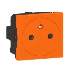 Legrand 278147L Mosaic Steckdose F/B Std antibakteriell, erhöhter Berührungsschutz Farbe: Orange
