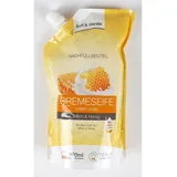 Schmees Seife Soft & Gentle Cremeseife Nachfüllbeutel Milch Honig Hände