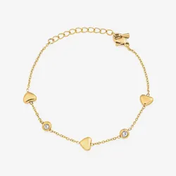 Sensora Jewelry Heart Sparkle Armband Gold 