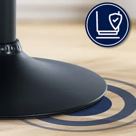 CLP Barhocker Laurel Stoff taupe/Metall matt schwarz