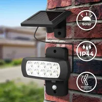 B.K.Licht - Solarleuchte Garten - LED Bewegungsmelder, Dämmerungsschalter, 6500K,