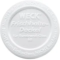 Weck 5x Weck Frischhaltedeckel, Einmachgläser, Weiss