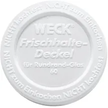 Weck 5x Weck Frischhaltedeckel, Einmachgläser, Weiss