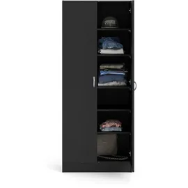 VCM ebuy24 Kleiderschrank 2 Türen mattschwarz.