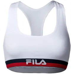 FILA Damen Bustier, Vorteilspack - Bra, Sport-BH, Racerback, Cotton Stretch, XS-XL Weiß XS 3 Bustiers (3x1B)
