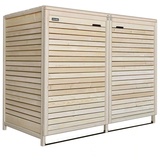 Mülltonnenbox Mülltonnenverkleidung 240L naturbelassen Müllcontainer Mülltonnenschrank Mülltonne ADRIA24 (2 Tonnen)