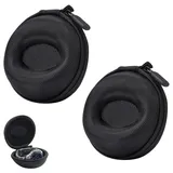 ZXNJA 2 Stücke Schwarz Reise Uhrenbox, Tragbare Uhrenetui Single Armbanduhren, Uhrenbox Mit Reißverschluss Für Armbanduhren Und Smart Watch Bis 50 Millimeter