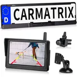 CARMATRIX Rückfahrkamera HD Solar Funk mit 5" Monitor
