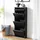 [en.casa] Sokndal 50 x 118 x 15 cm schwarz / schwarz