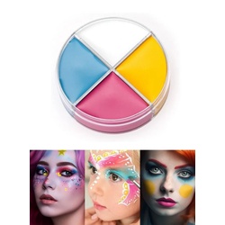 Kryolan GmbH Theaterschminke Creme Make-up blau-gelb-rosa-weiß 15 ml, Voll deckende Cremeschminke auf Wachsbasis für Schmetterling, Fee, Pr rosa
