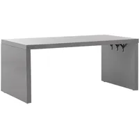 Beliani Gartentisch Grau Stein, Freiform, 108x78x90 cm