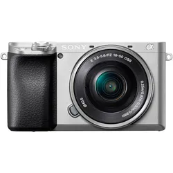 SONY Kompaktkamera "Alpha 6100 + 16-50mm Objektiv", silber, B:12cm H:6,69cm T:5,94cm, Fotokameras