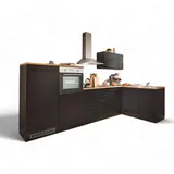 BASIC by Balculina Winkelküche Jazz L-Form 320 x 175 cm weiß matt/weiß hochglanz/stone dark