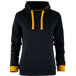 FORSBERG flauschiger Hoodie Damen  / schwarz/senfgelb / S