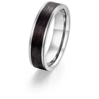 Adam & Eve Trauring Carbon/Titan - Eheringe, Partnerringe "AEC56M" ohne & mit Zirkonia grau 68
