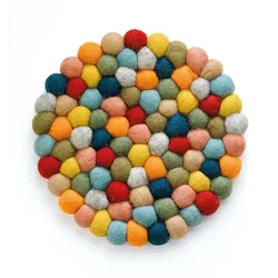CILIO Untersetzer aus 100% Schafwolle LANA COLORE rund 21 cm bunt