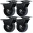 MS Beschläge Möbelrolle 4er Set 50 mm Schwarz