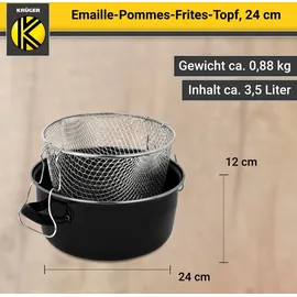 Krüger Frittiertopf 24 cm mit Einsatzkorb