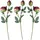 layba Künstliche Rosen 3er Set Dunkelrot 55cm – Ausdrucksstarke Dekoration für exklusive Events + Interieurs