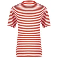 Thetru Herren Ringelshirt kurzarm rot-weiss – alltagstauglich (XXL)