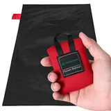 Odoland Picknickdecke 70 x 110 cm Stranddecke Sandabweisende Tragbare Camingmatte Ultraleicht Kompakt Strandtuch für BBQ, Strand, Reisen, Camping und Picknick Schwarz