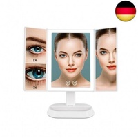 Auxmir Kosmetikspiegel mit LED Licht und 5X/ 7X-Vergrößerungsspiegel, S