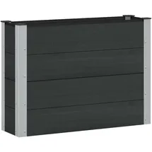 vidaXL Hochbeet 100 x 30 x 72 cm Schwarz