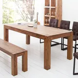 Riess-Ambiente Massivholz Esstisch MAKASSAR 160cm Sheesham Tisch einzigartige Maserung Holztisch Küchentisch Konferenztisch