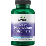 Swanson, Albion Magnesium Glycinate, mit 133mg Magnesium pro Kapsel, 90 Kapseln, hochdosiert, Laborgeprüft, Sojafrei, Glutenfrei, Ohne Gentechnik