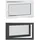 vidaXL Kellerfenster RISOR 100 x 50 cm grau