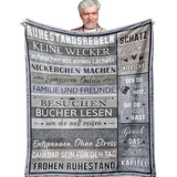 luxuskollektion Decke Ruhestand Rentner Rente 200X150CM Ruhestands Geschenk Grau