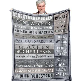 luxuskollektion Decke Ruhestand Rentner Rente 200X150CM Ruhestands Geschenk Grau