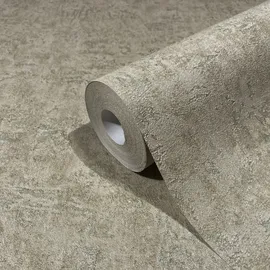 Marburg Vliestapete Putz Struktur Beton Optik Einfarbig Braun/Grün 10 m 34522