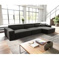 DeLife Ecksofa Sirpio XL 370x170 cm Mikrofaser Schwarz Recamiere variabel, Ecksofas