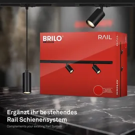 Briloner Rail Schienensystem, Zubehör, Erweiterungskomponente, Schwarz, 0,75 m - Schwarz