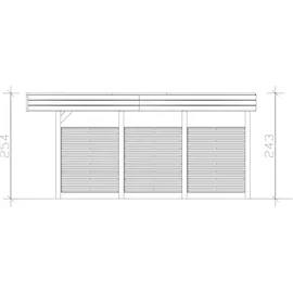SKANHOLZ Friesland Hybrid Set 14 5,57 x 7,08 m nussbaum inkl. Abstellraum