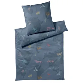 ELEGANTE Explorer Mako-Satin Ozeanblau 155 x 220 cm + 80 x 80 cm