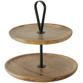 Boltze Etagere aus Mangoholz, Kabir