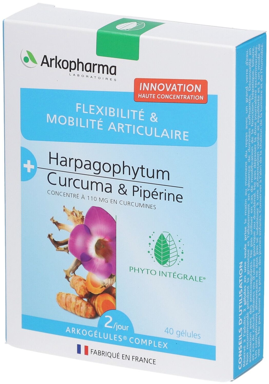 ARKOPHARMA Flexibilité et mobilité articulaire bio Harpagophytum, Curcuma & Pipérine 40 pc(s) capsule(s)