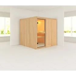 Karibu Sauna Rodin-ohne Ofen-Ohne Dachkranz inkl. gratis Saunaofen im Wert von 599,99 €