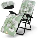 Liegenauflage,Gartenliege Auflage,170x53x8cm Polsterauflage für Deckchair Sonnenliege,Balkonliege,Kissen für Liegestuhl, Tragbarel liegen auflagen Gartenliegen,Ersatz-Schaukstuhl Bank und Liegestuhl
