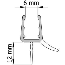 Schulte Dichtung für Duschkabinen 6 mm