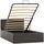 vidaXL Bett mit Bettkasten Hydraulisch LED Grau Kunstleder 100x200 cm