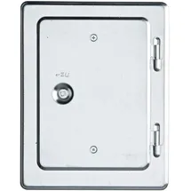 Upmann Kamintür verzinkt 140 x 200 mm Silber