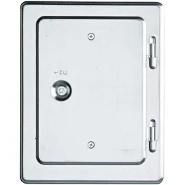 Upmann Kamintür verzinkt 140 x 200 mm Silber