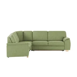 smart Ecksofa  Valencia ¦ grün ¦ Maße (cm): B: 250 H: 90 T: 280